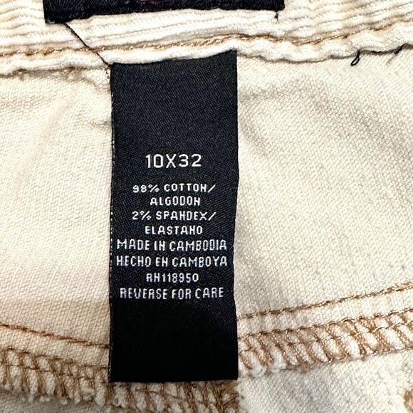 Polo Jeans Co. Ralph Lauren Womens Size 10 X 32 Beige Tan Corduroy Pants - Picture 6 of 15